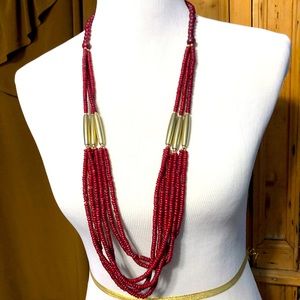 Long necklace red and gold from HM